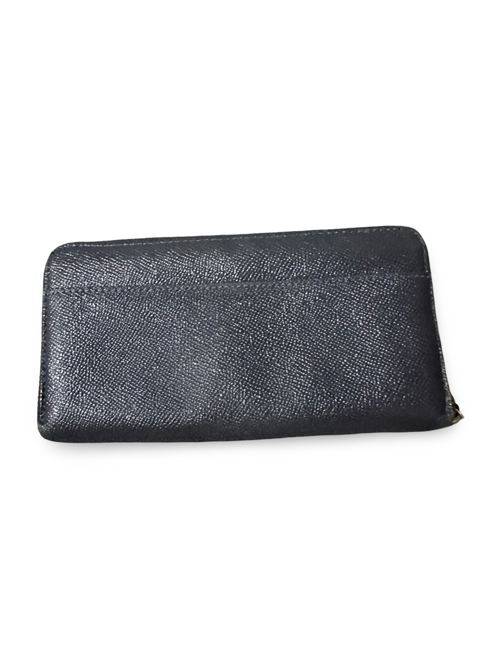 Coach Black Zip Around Pebbled Leather Wallet with Gold Logo - Picture 8 of 12